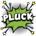 pluck Pop art comic speech bubbles book sound effects