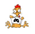 Plucked cartoon chicken