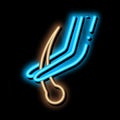 Plucking Hair neon glow icon illustration