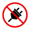 No plug charging icon Royalty Free Stock Photo