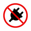 No plug charging icon Royalty Free Stock Photo