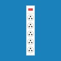 Plug vector. Outlet vector. Power strip safet.