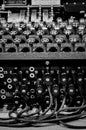 Plug board and keyboard from a World War 2 German Enigma machine Royalty Free Stock Photo