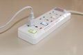 Plug electrical power strip Royalty Free Stock Photo