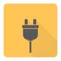 Plug flat icon.