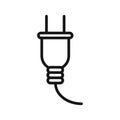 Plug icon Black line art vector Royalty Free Stock Photo