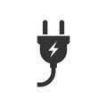 The plug icon. Electric symbol. Flat