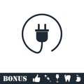 Plug icon flat