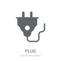 Plug icon. Trendy Plug logo concept on white background from Electronic Devices collection Royalty Free Stock Photo