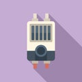 Plug junction box icon flat vector. Electric switch Royalty Free Stock Photo