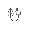 Plug Leaf outline icon