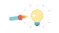 Plug-In Light Bulb Idea Connection Icon, vector design Generative AI Royalty Free Stock Photo