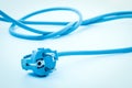 Plug of power supply with a long cord Royalty Free Stock Photo