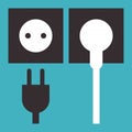 Plug and socket icon