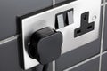 Plug socket in kitchen Royalty Free Stock Photo