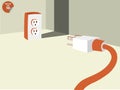 Plug stalemate the socket into the corner of room