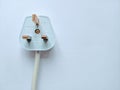 Plug top 13A 250V 3 pin white Royalty Free Stock Photo