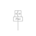 plug usb icon vector