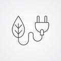 Plug vector icon sign symbol Royalty Free Stock Photo