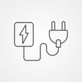 Plug vector icon sign symbol Royalty Free Stock Photo