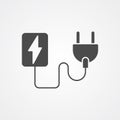 Plug vector icon sign symbol Royalty Free Stock Photo