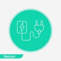 Plug vector icon sign symbol Royalty Free Stock Photo