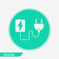 Plug vector icon sign symbol Royalty Free Stock Photo