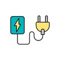 Plug vector icon sign symbol Royalty Free Stock Photo