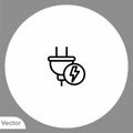 Plug vector icon sign symbol Royalty Free Stock Photo