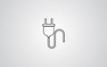 Plug vector icon sign symbol Royalty Free Stock Photo