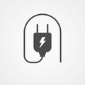 Plug vector icon sign symbol Royalty Free Stock Photo