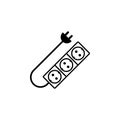 Plug Wire Socket Flat Vector Icon Royalty Free Stock Photo