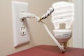 Plugged Light Bulb Royalty Free Stock Photo