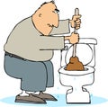 Plugged toilet Royalty Free Stock Photo