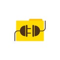 Plugin icon connect and disconnect concept.