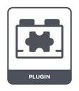 plugin icon in trendy design style. plugin icon isolated on white background. plugin vector icon simple and modern flat symbol for