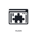 plugin isolated icon. simple element illustration from programming concept icons. plugin editable logo sign symbol design on white
