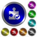 Plugin ok luminous coin-like round color buttons