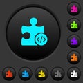 Plugin programming dark push buttons with color icons