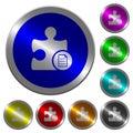 Plugin properties luminous coin-like round color buttons