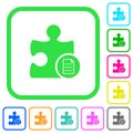 Plugin properties vivid colored flat icons