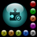 Plugin protected icons in color illuminated glass buttons