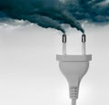 Plugs ejecting smoke - Pollution concept Royalty Free Stock Photo