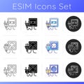 Plugs icons set