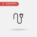 Plugs Simple vector icon. Illustration symbol design template for web mobile UI element. Perfect color modern pictogram on Royalty Free Stock Photo