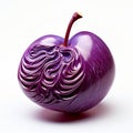 Plum Algorithmic Art On White Background Royalty Free Stock Photo