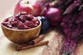 Plum and apple chutney