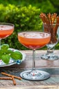 Plum Bellini cocktail