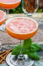 Plum Bellini cocktail
