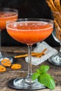 Plum Bellini cocktail